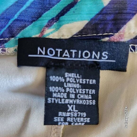 ę Notations floral skirt, shear lined fit and flare NWT - Picture 5 of 7
